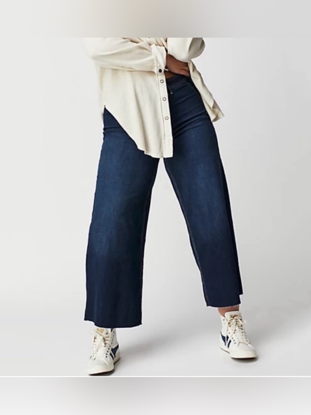 Free People We The Free | NWT Curvy Counter Culture Wide Leg Cropped Jeans 27